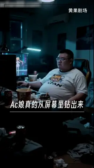 没想到Ac娘真的从屏幕里钻出来…