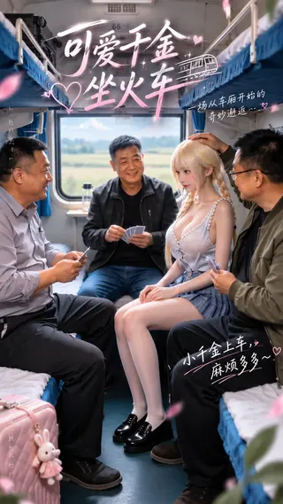可爱千金坐火车